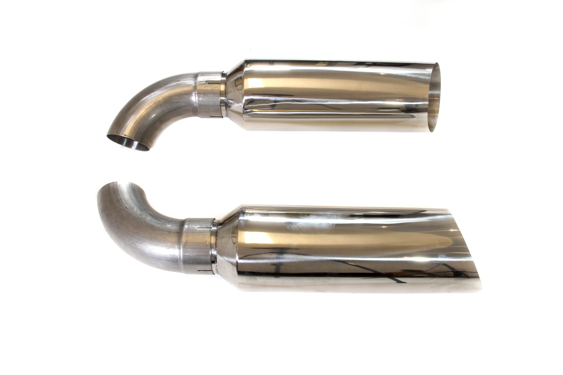 PLM 5"" Dual Diesel Stack Kit with Slant Tips Universal Fit Chevy Ford Dodge Exhaust - Shift Up Racing